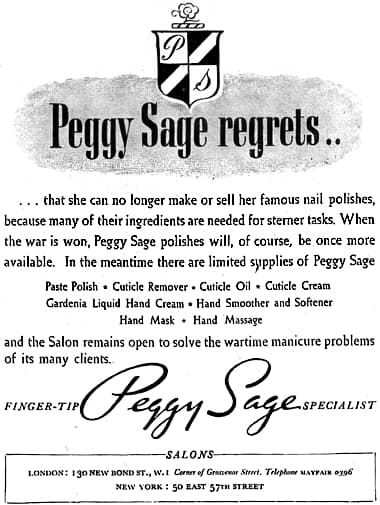 1945 Peggy Sage regrets