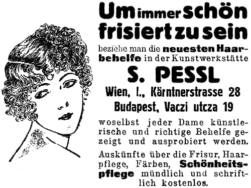 1920 Pessl salons in Vienna and Budapest
