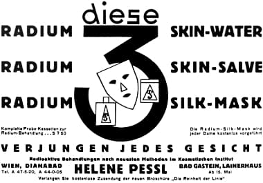 1932 Helene Pessl Radium cosmetics