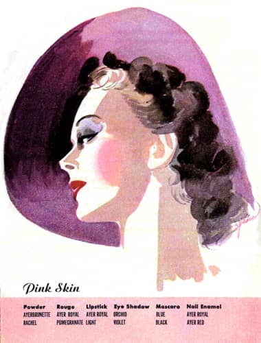 1938 Recommended make-up for Pink Skin