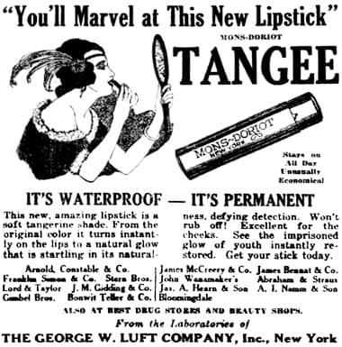 1923 Mons. Doriot Tangee Lipstick
