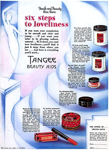 1927 Tangee Beauty Aids