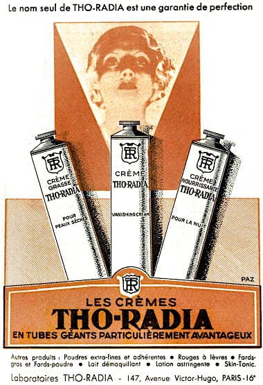 1948 Creme, Creme Grasse, and Creme Nourrissante Tho-Radia