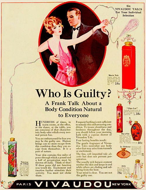 1924 Vivaudou talcum powders