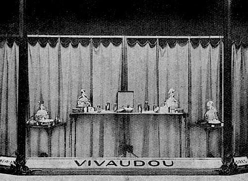 Vivaudou window display at 15 Rue Royale Paris