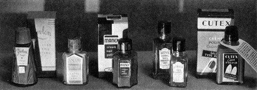 1939 Assorted nail polish bottles