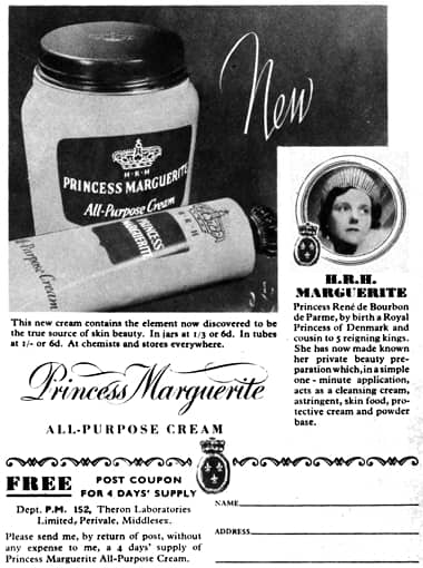 1937 Princess Marguerite All-Purpose Cream