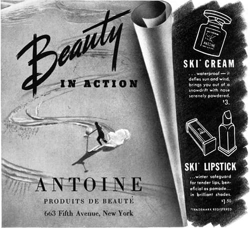 1939 Antoine Ski Cream and Ski Lipstick