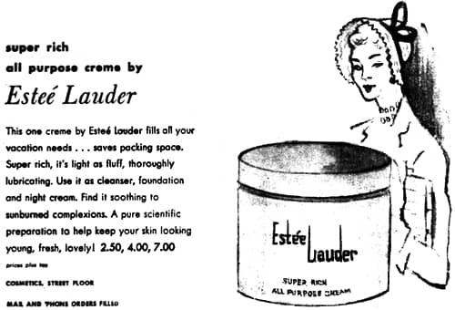 1949 Estee Lauder Super Rich All Purpose Cream