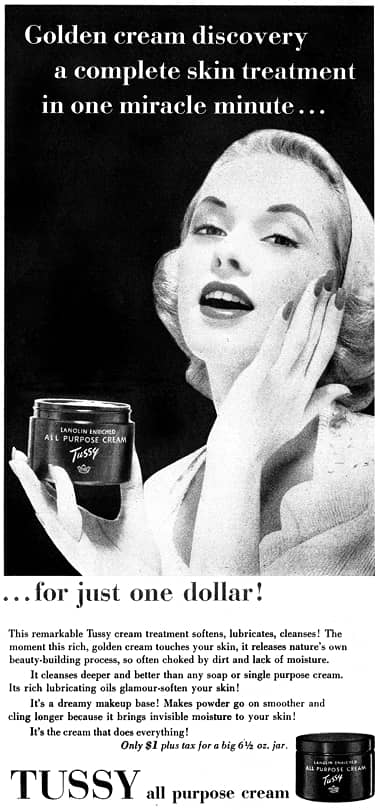 1955 Tussy all purpose cream