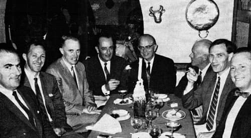 1966 Dinner meeting at The Golden Ox restaurant in Sydney
